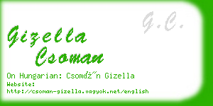 gizella csoman business card